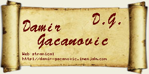 Damir Gačanović vizit kartica